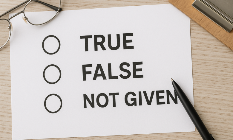 True False Not Given