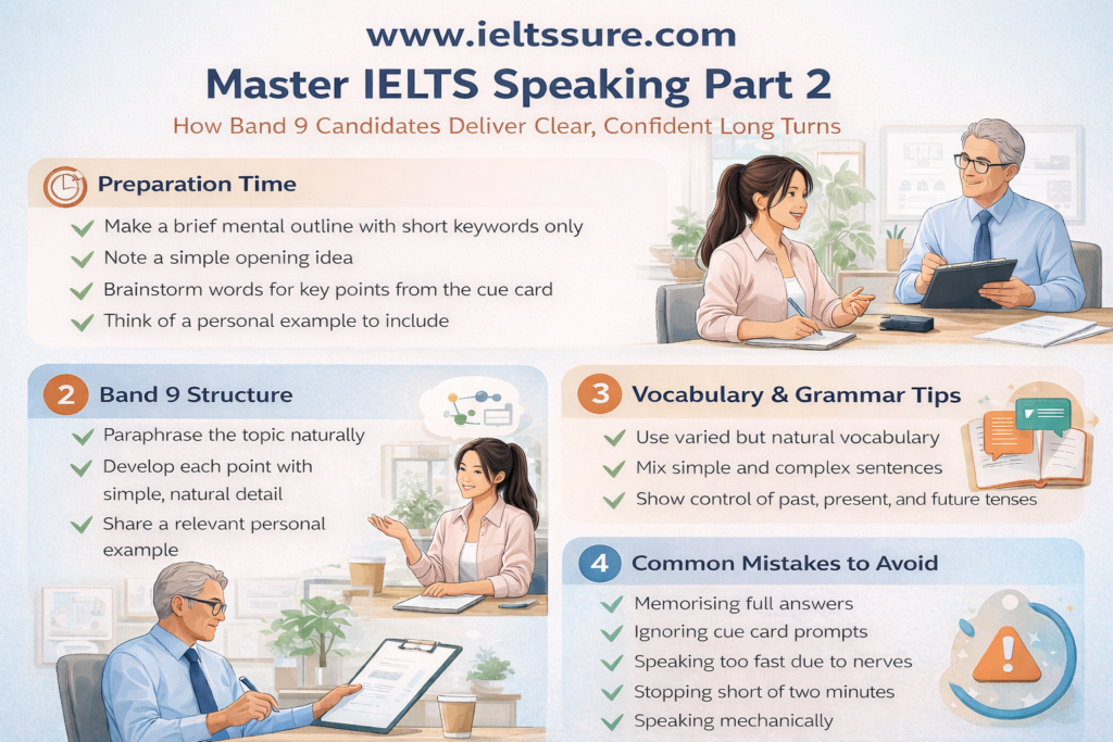 Master IELTS Speaking Part 2 Infographic